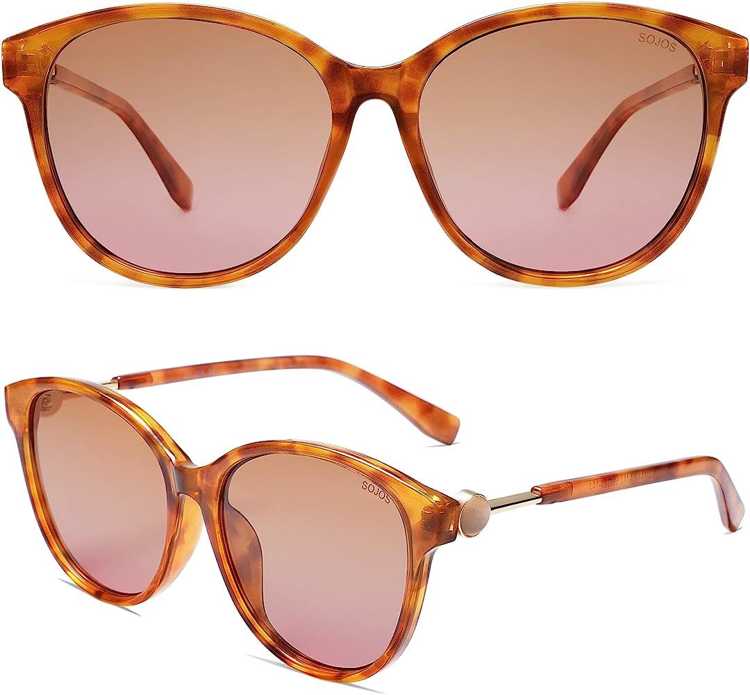Oversized Round Polarized Sunglasses for Women Retro UV Protection SJ2147 | Amazon (US)