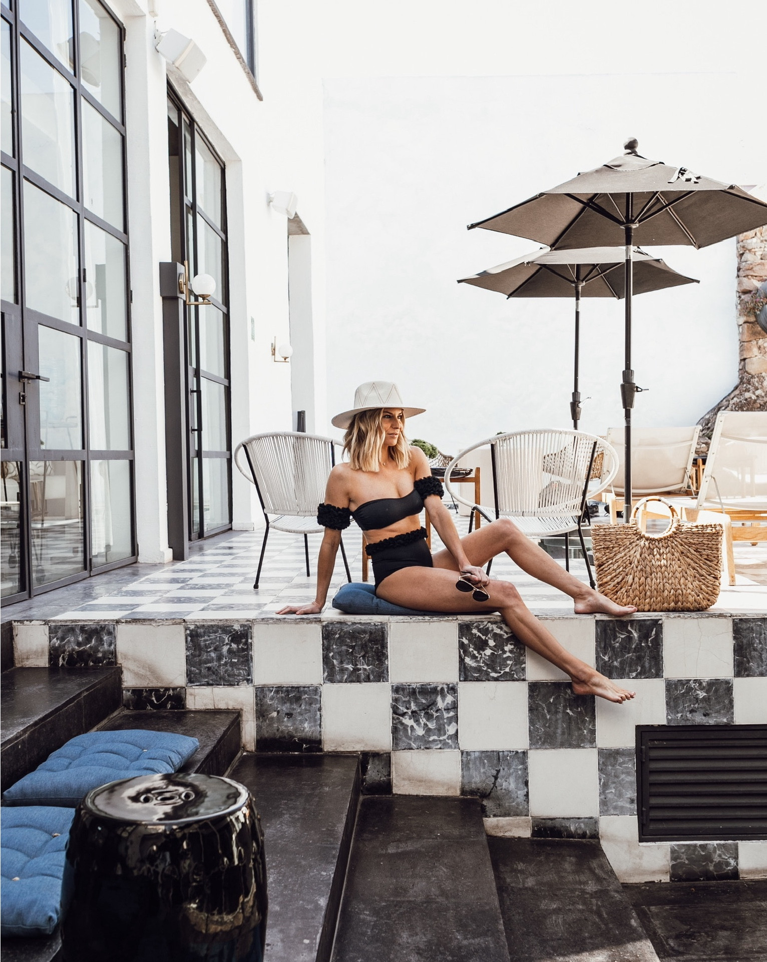 Black swimwear never goes out of style — sophisticated, sleek & always the most chic thing in the room 🖤🌊 

 #LTKootd #LTKvlog #LTKTravel