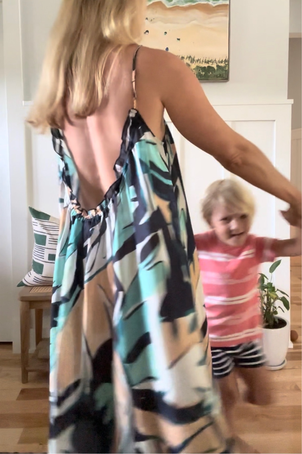 Perfect low back dress @anthropologie 
Comes in a ton of prints and several are ON SALE … wearing XS

#LTKover40 #LTKsalealert #LTKFind