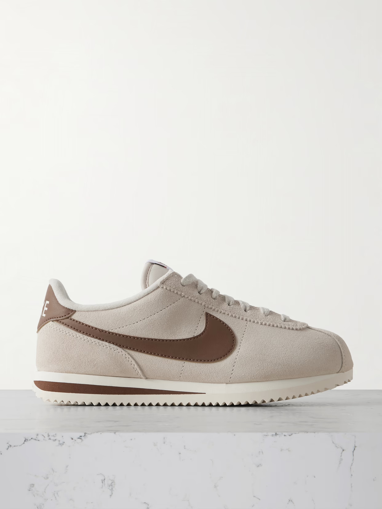 Nike - Cortez Leather-trimmed Suede Sneakers - White | NET-A-PORTER (US)