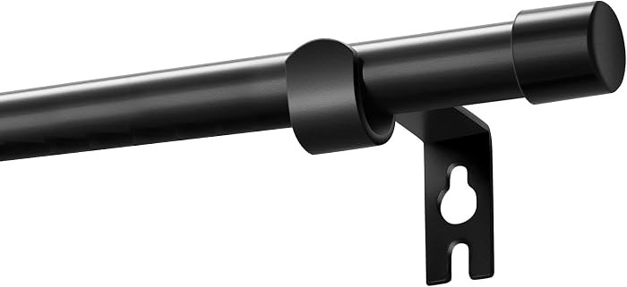 Black Curtain Rods for Windows 32 to 45 Inch,5/8 Inch Small Curtain Rod Set With Brackets | Amazon (US)