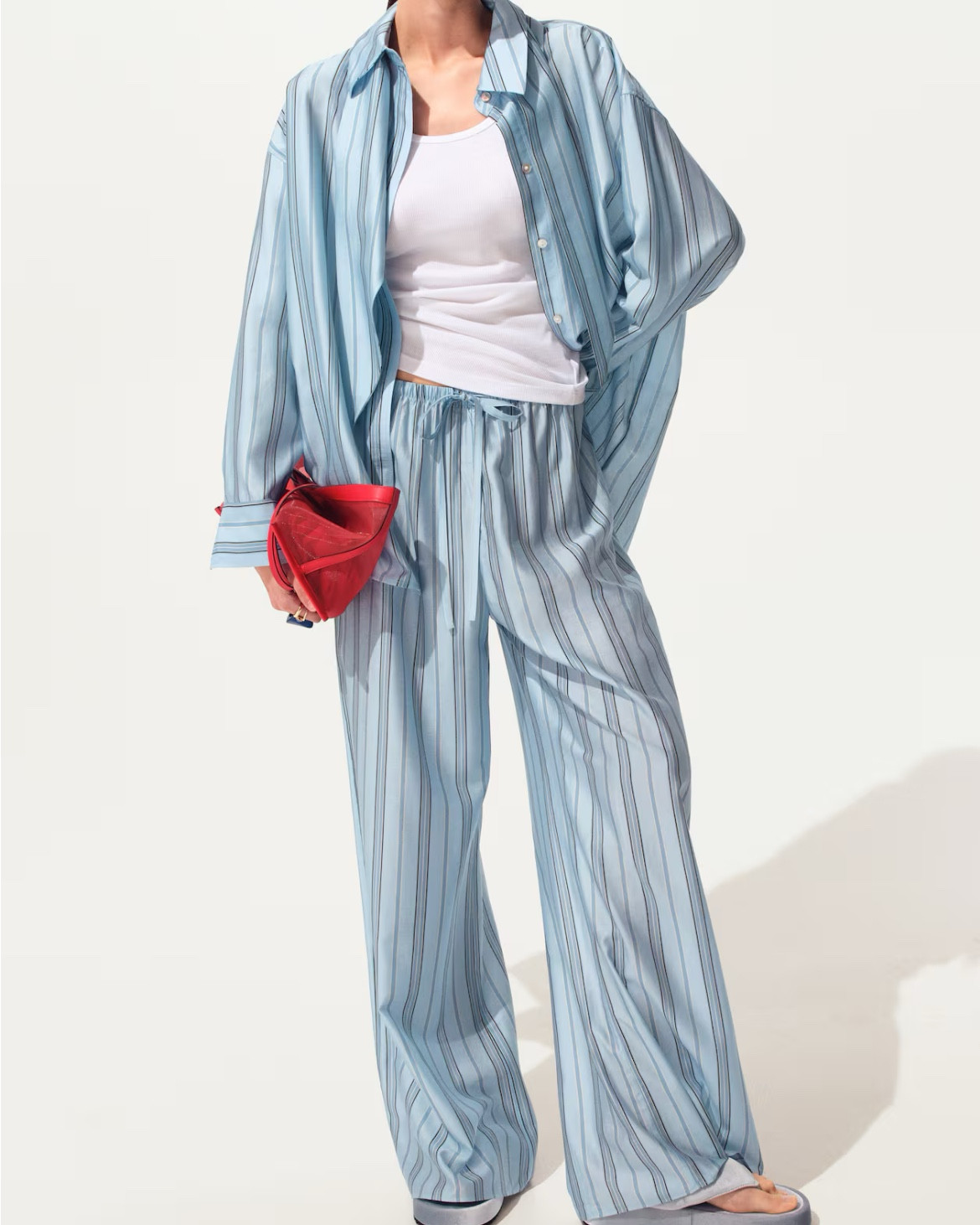 Blue striped shirt and pants matching set 

#LTKSeasonal