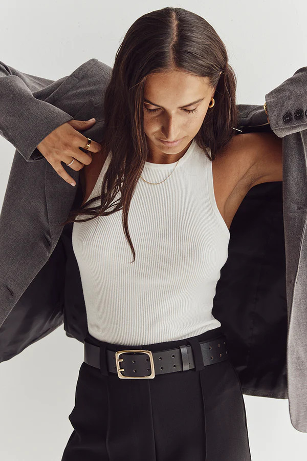 FRANKIE OFF WHITE BOYFRIEND TANK | DISSH