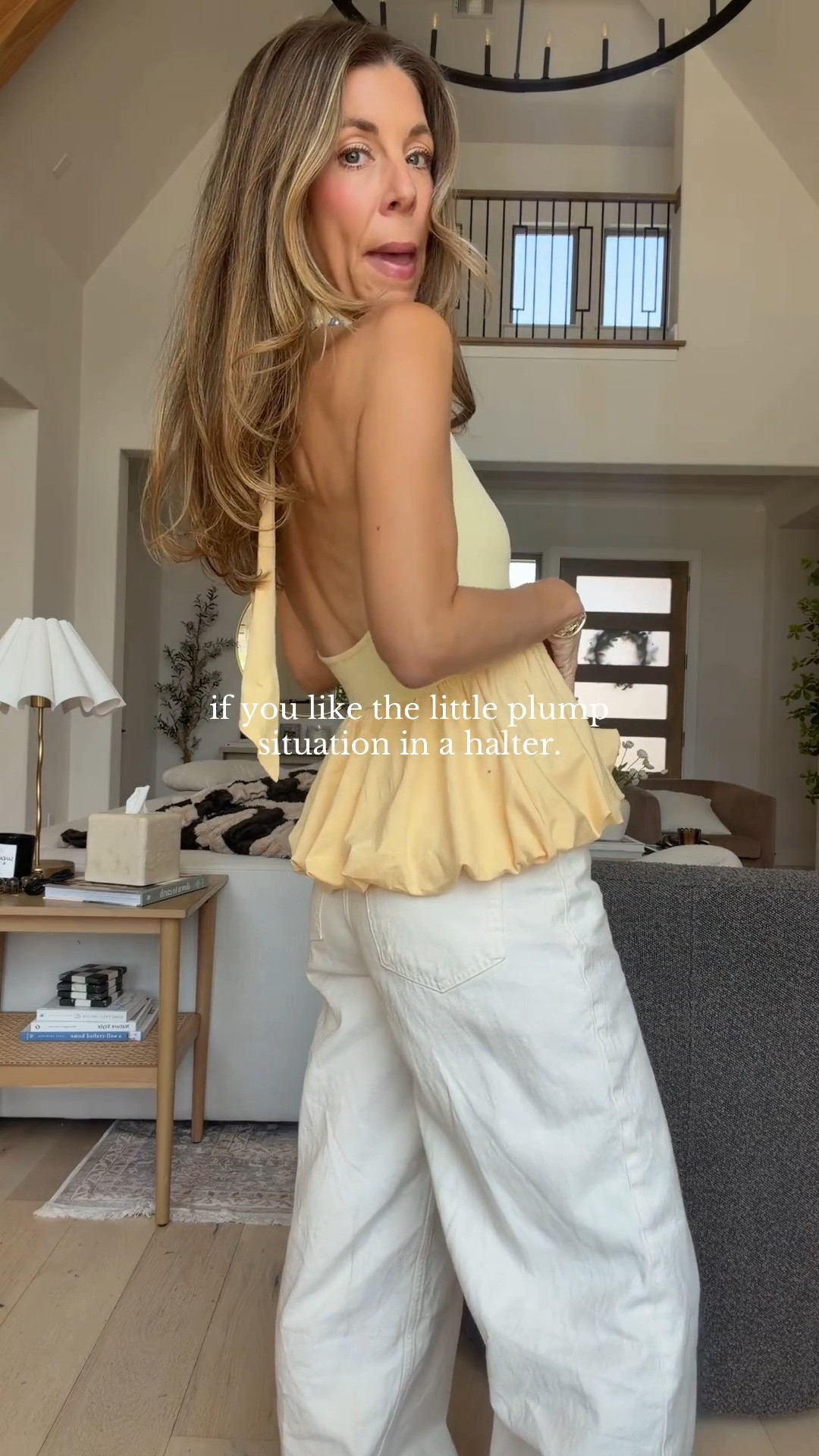Cutest Amazon peplum halter top in yellow! White Abercrombie jeans size 25

#LTKootd #LTKgrwm #LTKdayinmylife