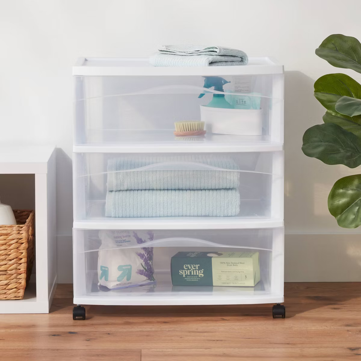 3 Drawer Wide Cart White - Brightroom™ | Target