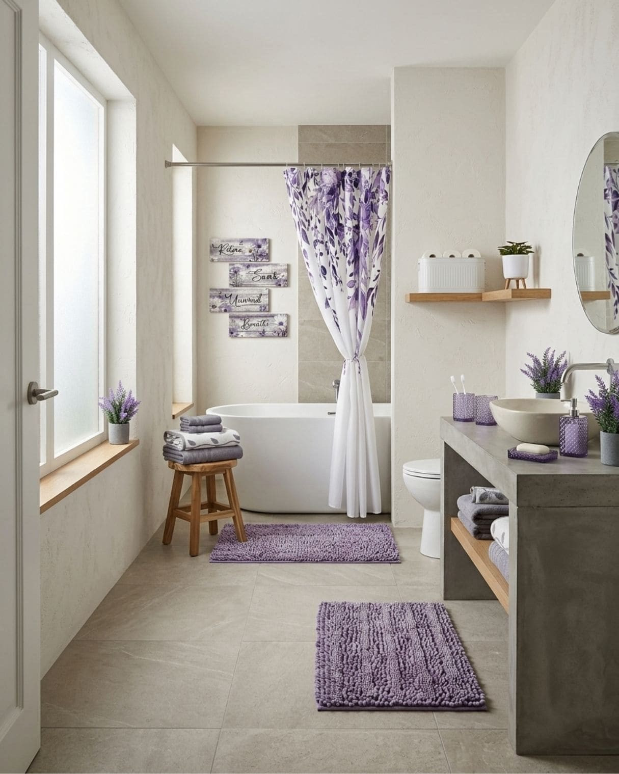 Pretty Lavender and White Bathroom Decor Design

#bathroomdecor #purplebathroom #bathroomdesign #lavenderbathroom #bathroomideas

The mood board features furniture & decor from Amazon. The mockup is an approximation of how this mood board design could look in a home.

#LTKHome