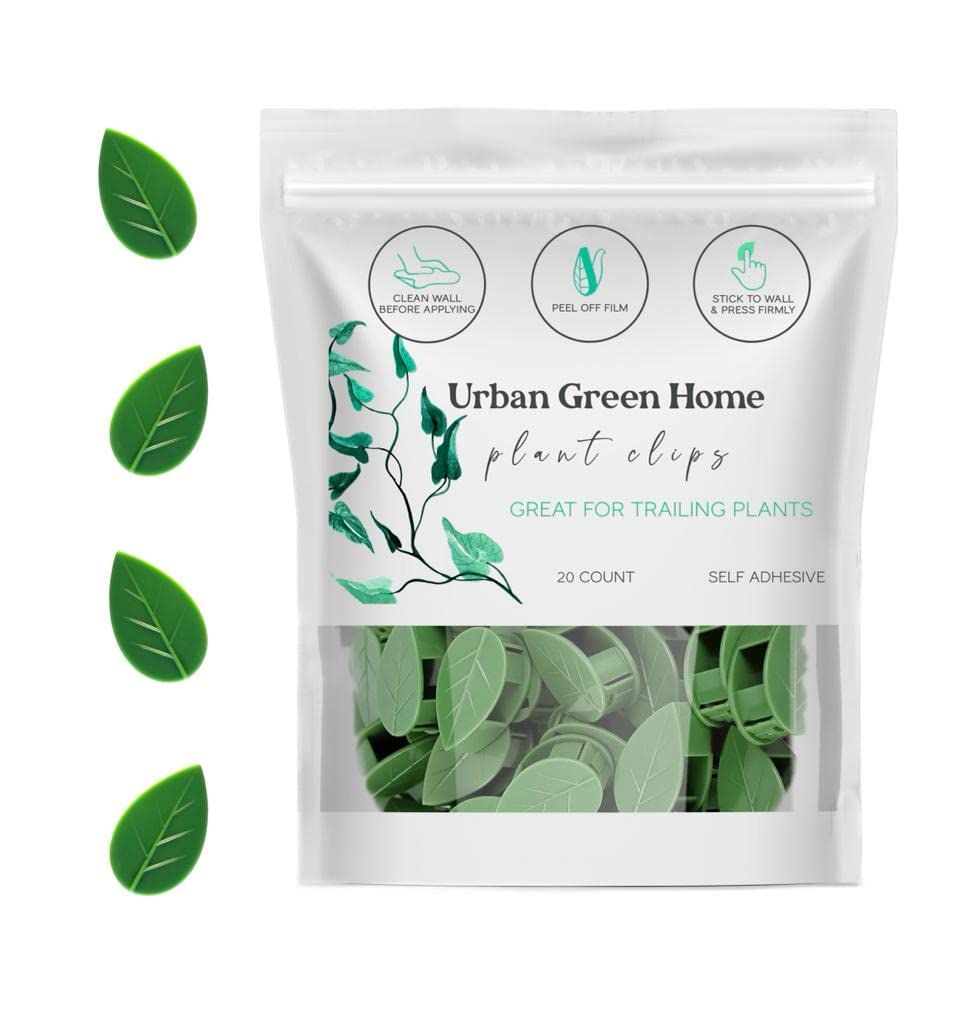 Urban Green Home Plant Clips with Pre-Applied Adhesive Pads for Climbing and Hanging Plants to Walls | Amazon (US)