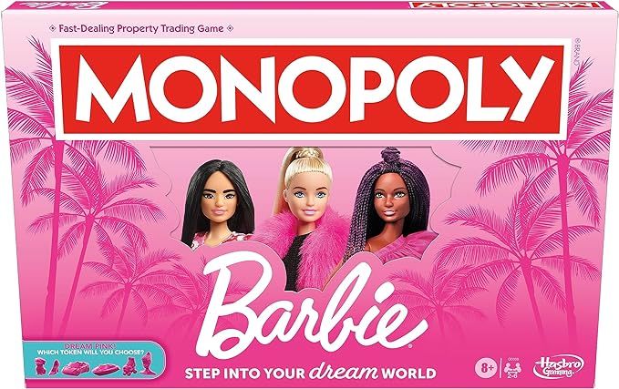 Monopoly: Barbie Edition Board Game, Ages 8+, 2-6 Players, Fun Family Games for Kids and Adults, ... | Amazon (US)