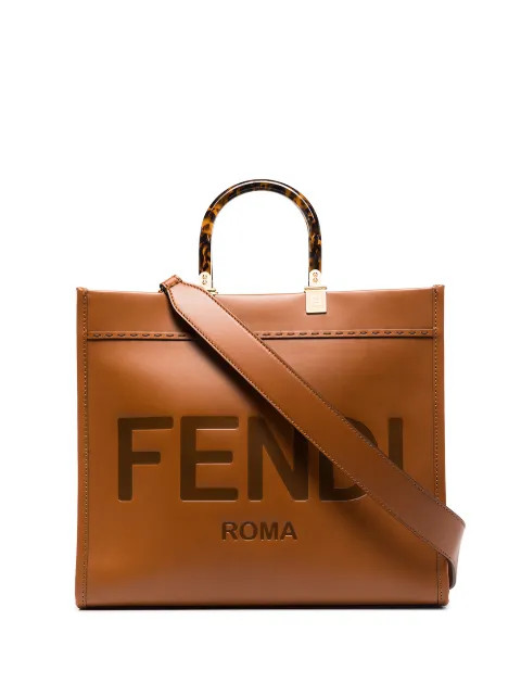 Sunshine logo-debossed leather tote | Farfetch (US)