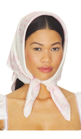 LoveShackFancy Labrina Head Scarf in Pink. | Revolve Clothing (Global)