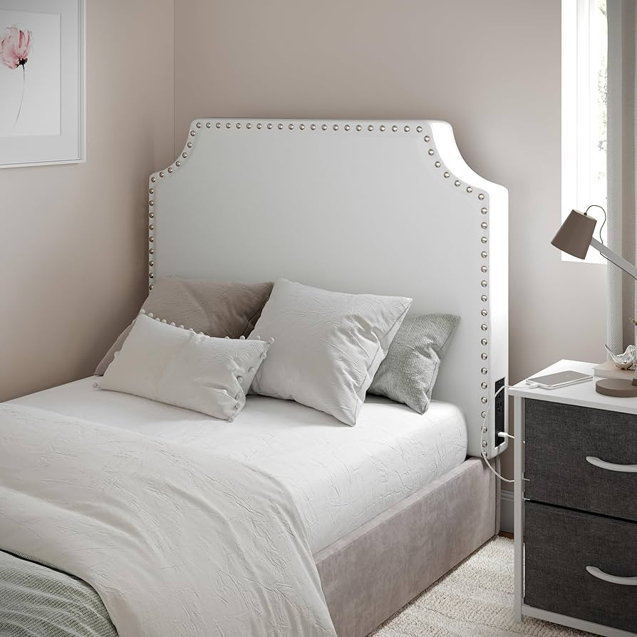 Flash Furniture Adeline Twin Headboard with 2 Outlets, USB Port, USB Type-C Port, Contoured Headb... | Amazon (US)