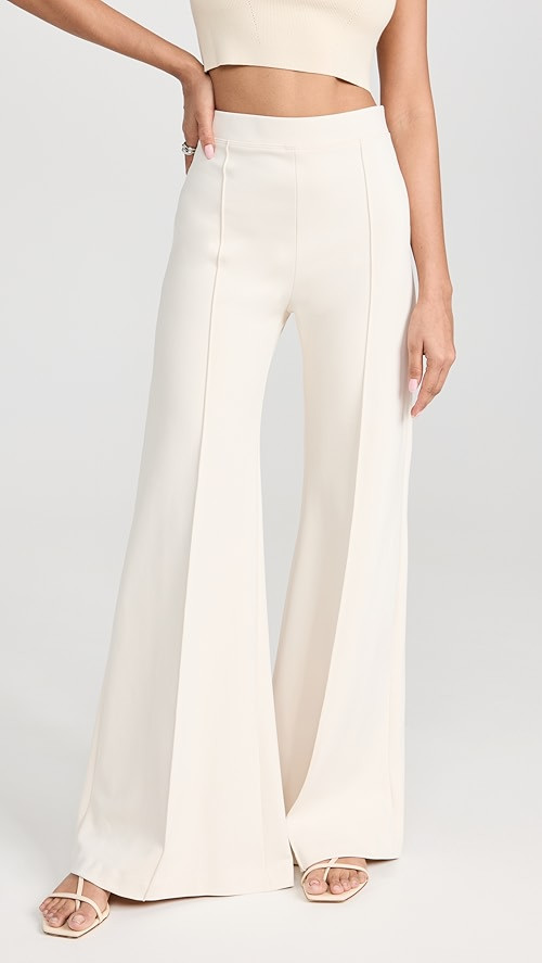 Pintuck Wide Flare Pants | Shopbop