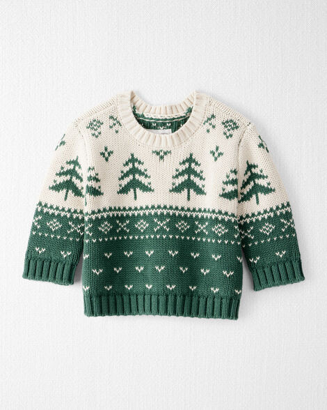 Baby Organic Cotton Evergreen Fair Isle Sweater | Carter's Inc