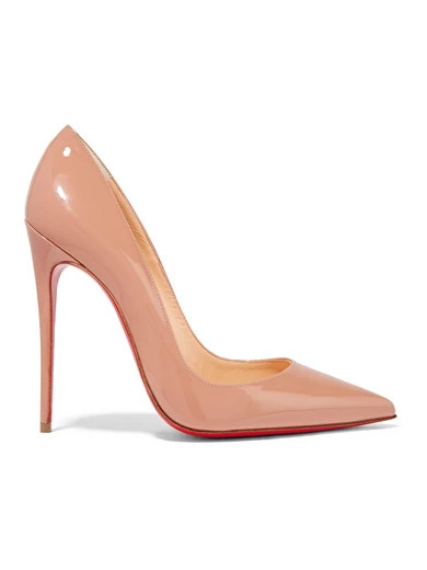 Christian Louboutin - So Kate 120 Patent-leather Pumps - Beige | NET-A-PORTER (US)