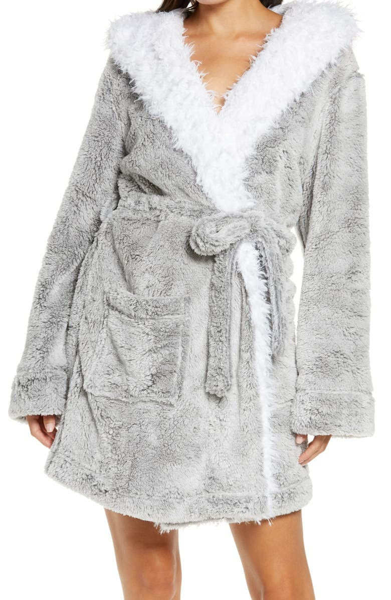 Be Mine Faux Fur Hooded Robe | Nordstrom