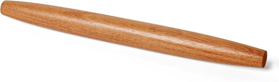 Amazon Basics Wooden French Rolling Pin, 17 in., Acacia Wood, Nonstick, Hand Wash Only | Amazon (US)