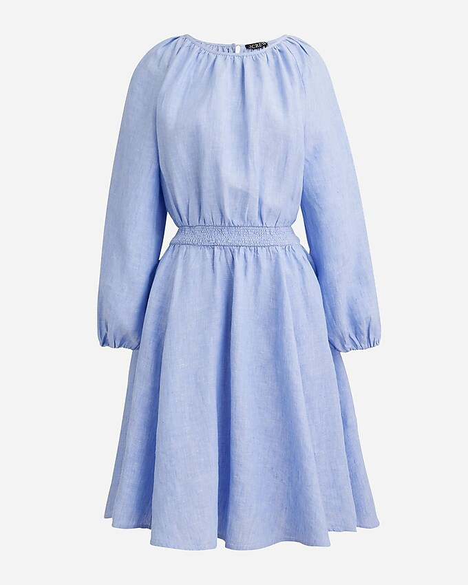 Palermo smocked-waist mini dress in linen | J. Crew US