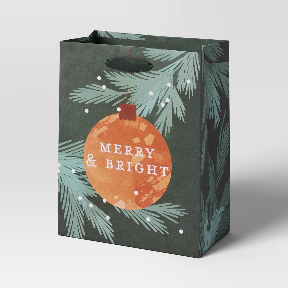 Cub 'Merry & Bright' Ornament Christmas Gift Bag Green - Wondershop™ | Target