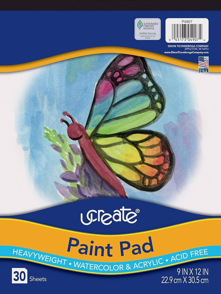 Art1st Paint Pad, 90 lb., 9" x 12", 30 Sheets | Amazon (US)