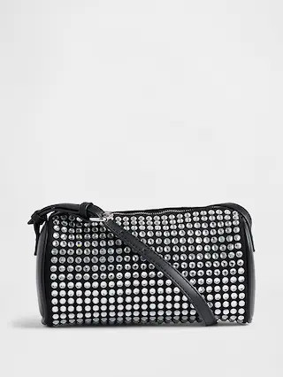Vegan Leather Rhinestone Barrel Bag | Gap (US)