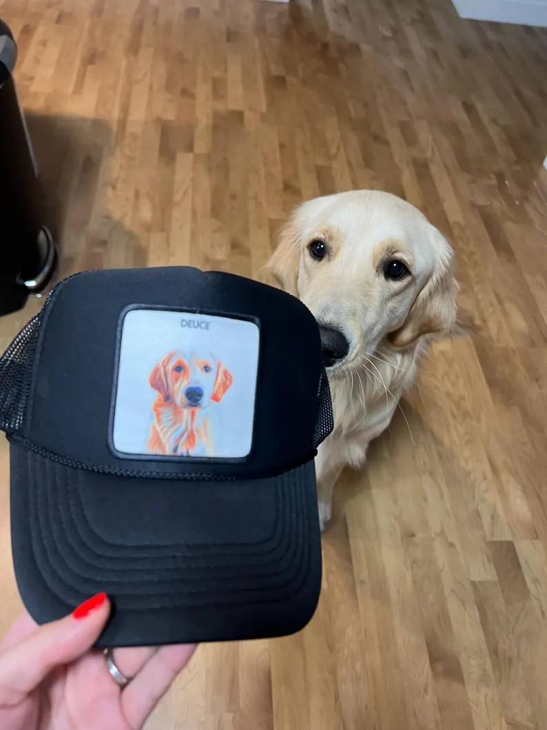 Custom Pet Photo Trucker Hat: Personalized Dog & Cat Ball Cap | Etsy (US)