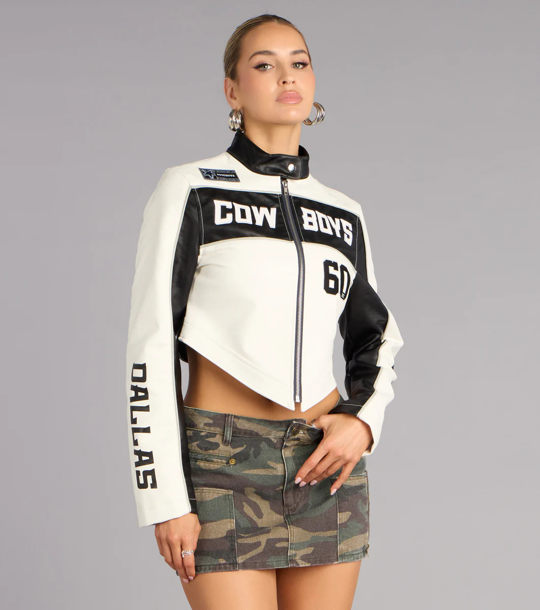 Ultra Game NFL Dallas Cowboys Moto Jacket | Windsor Stores