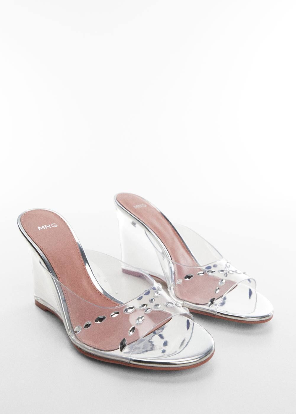 Transparent vinyl wedge sandal -  Women | Mango USA | MANGO (US)