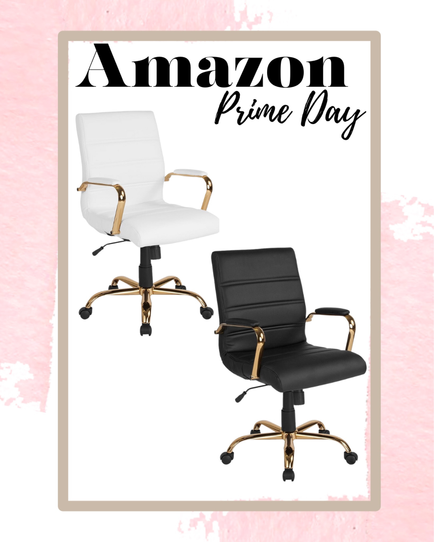 Swivel Office Chair with Gold Frame 

#LTKhome #LTKxPrime #LTKsalealert