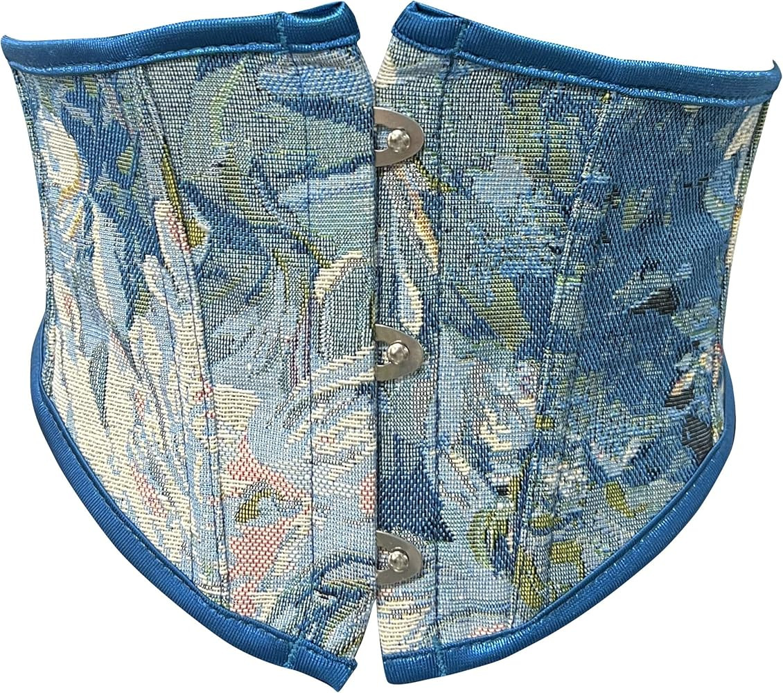 Corset Womens Brocade Underbust Boned Corsets Bustier Waist Trainer | Amazon (US)