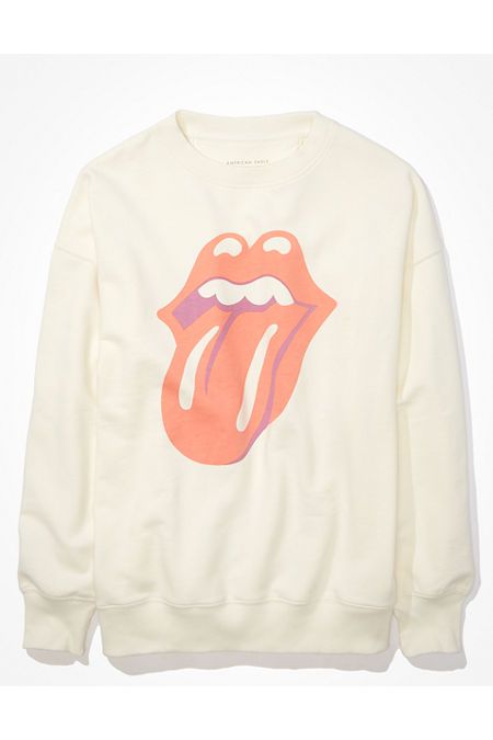 AE Oversized Rolling Stones Graphic Sweatshirt | American Eagle Outfitters (US & CA)
