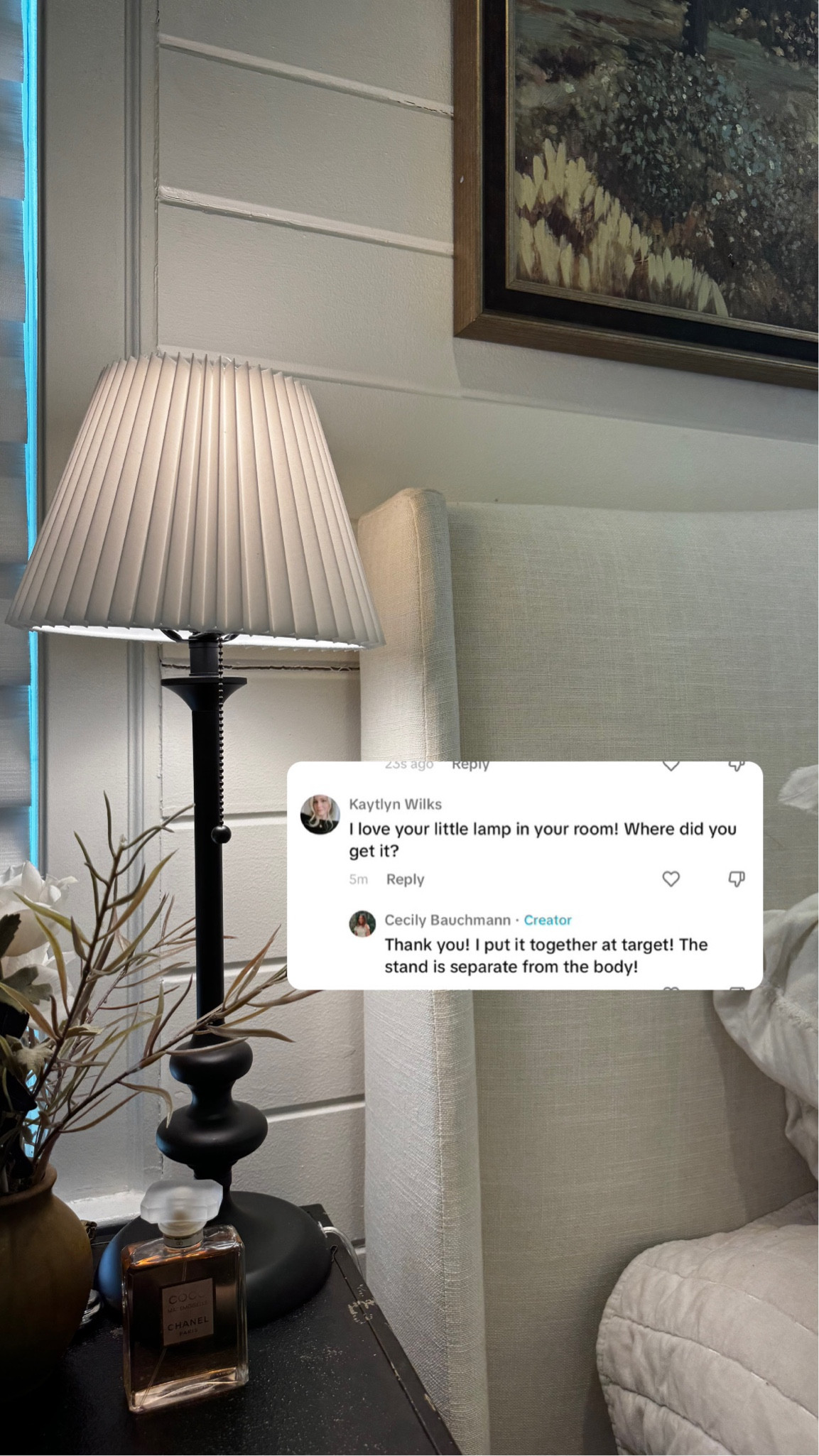 My lamp details- from Target!! 

Home decor, lamp shade, pleated, decorating, table lamp

#LTKhome #LTKfindsunder50 #LTKfindsunder100