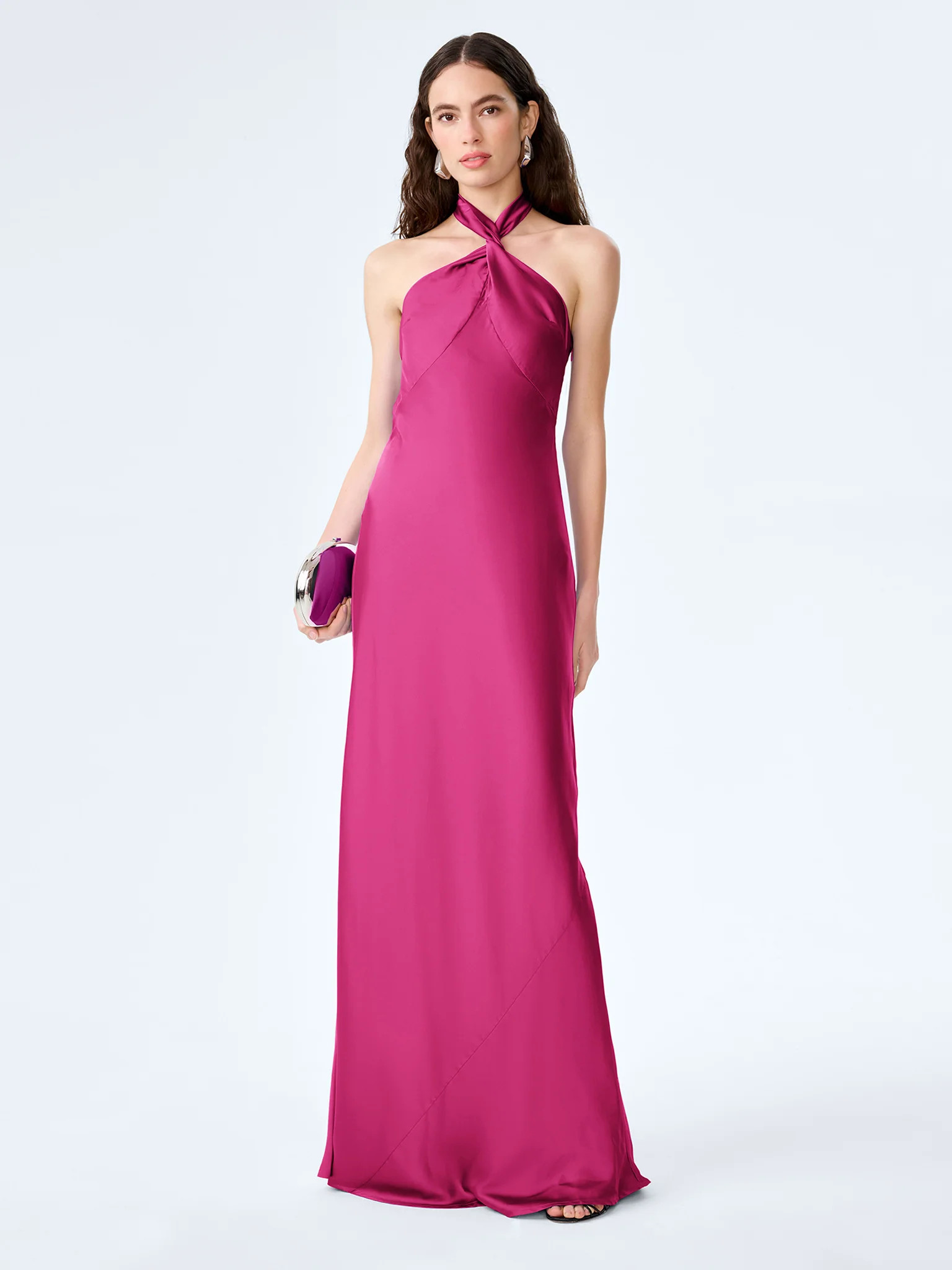 Arles Dress in Magenta | OMNES UK