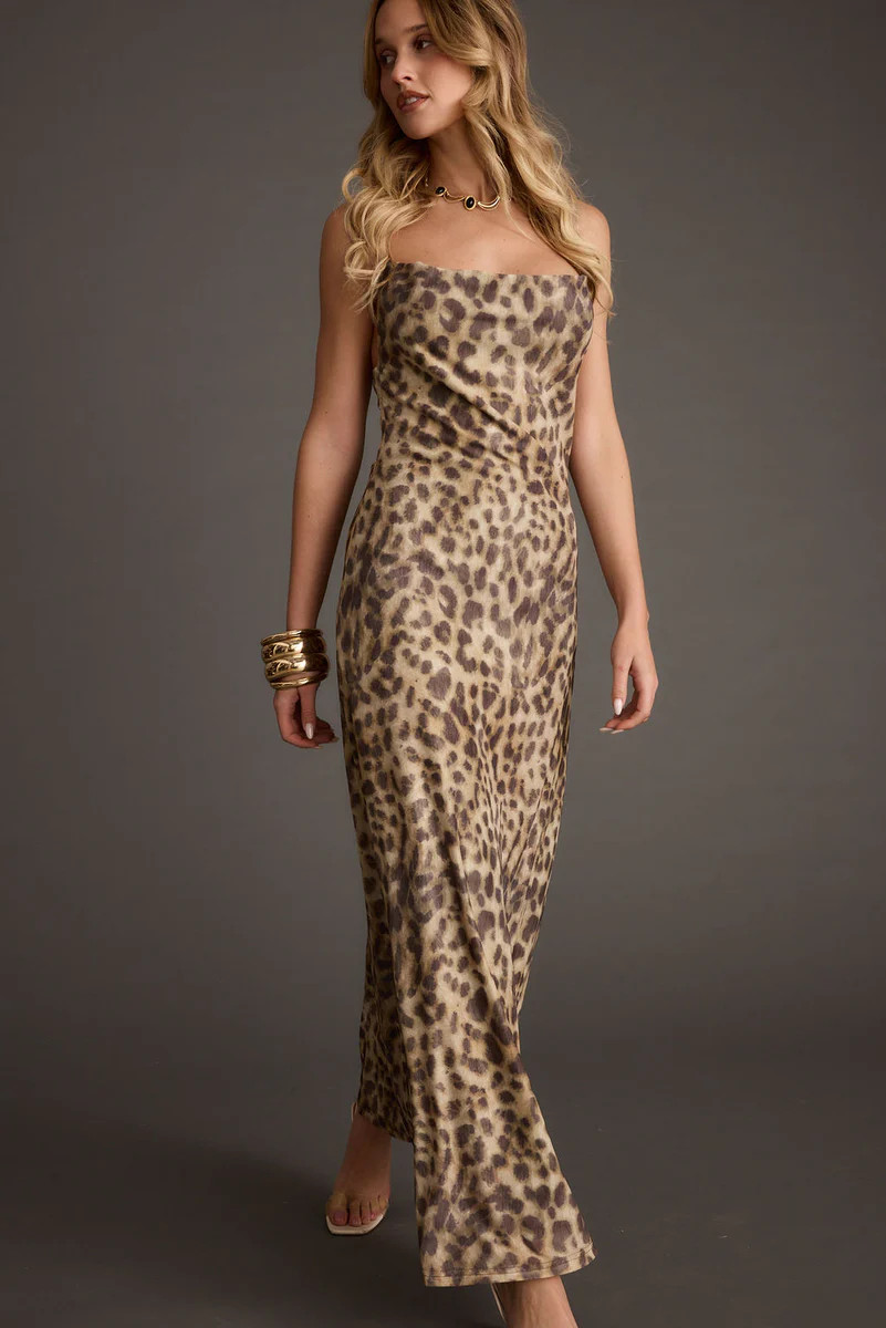 Wild Thing Leopard Print Mesh Maxi Dress | 12th Tribe