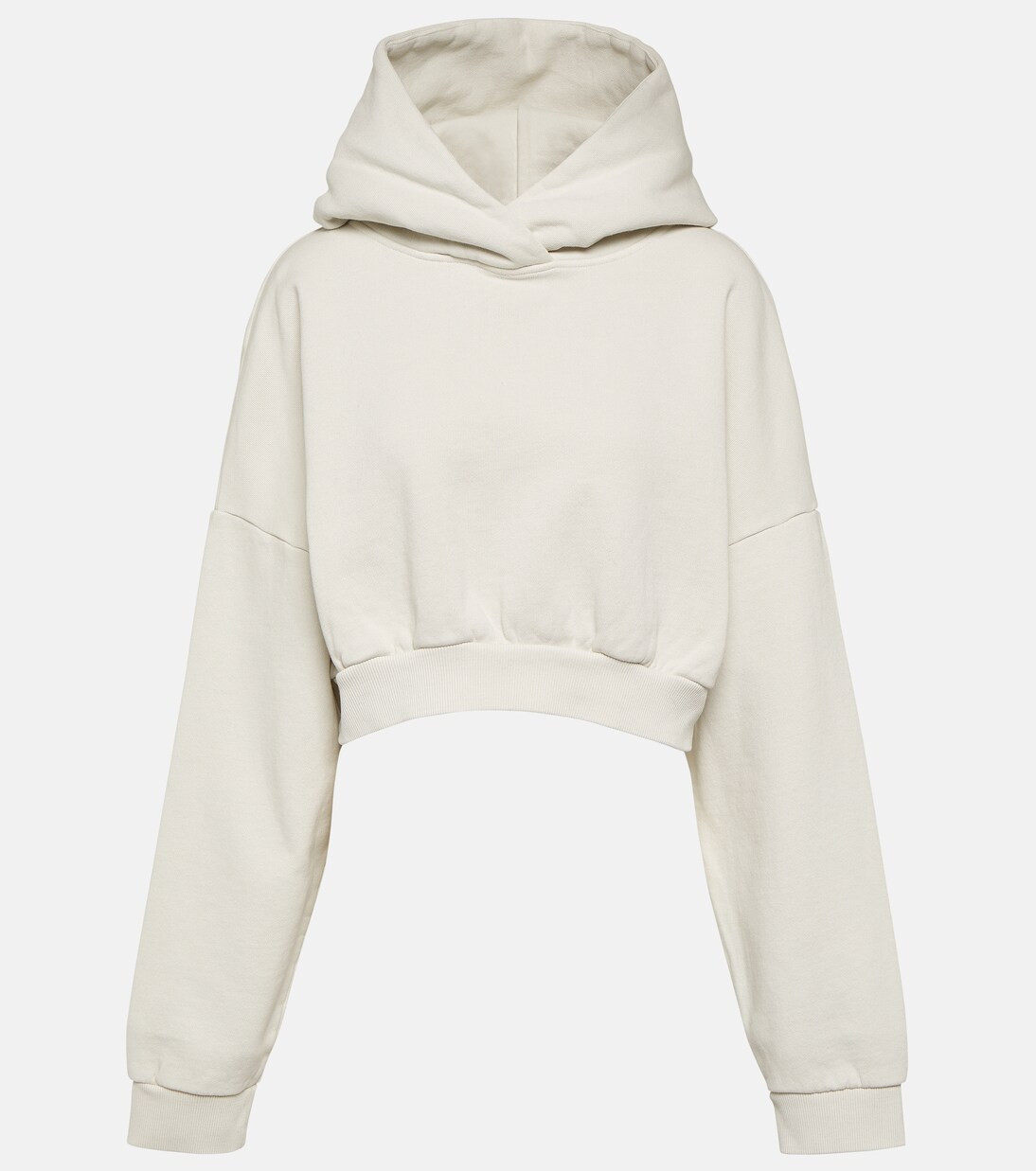 Cropped cotton fleece hoodie | Mytheresa (UK)