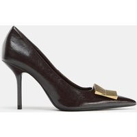 Zara - High Heel With Appliqué - Women - Burgundy Red - Women | Zara US