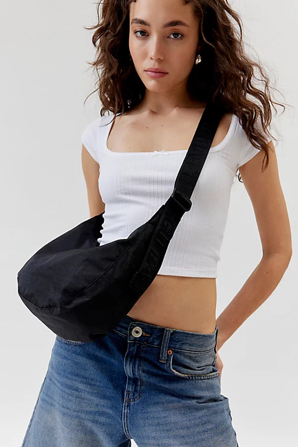 BAGGU Medium Nylon Crescent Bag in Black, Women's at Urban Outfitters | Urban Outfitters (US and RoW)