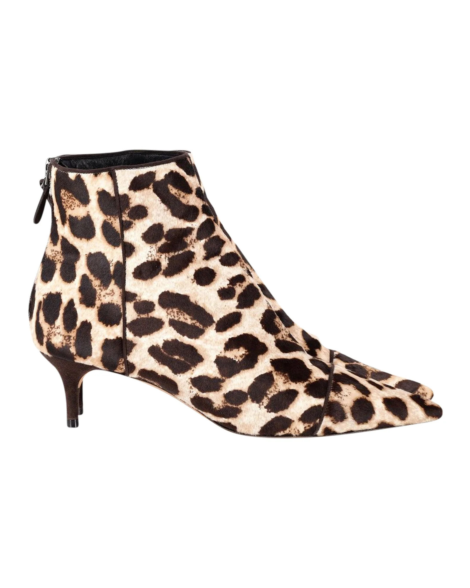 Alexandre Birman Kittie Ankle Boots in Animal Print Pony Hair | Shop Simon