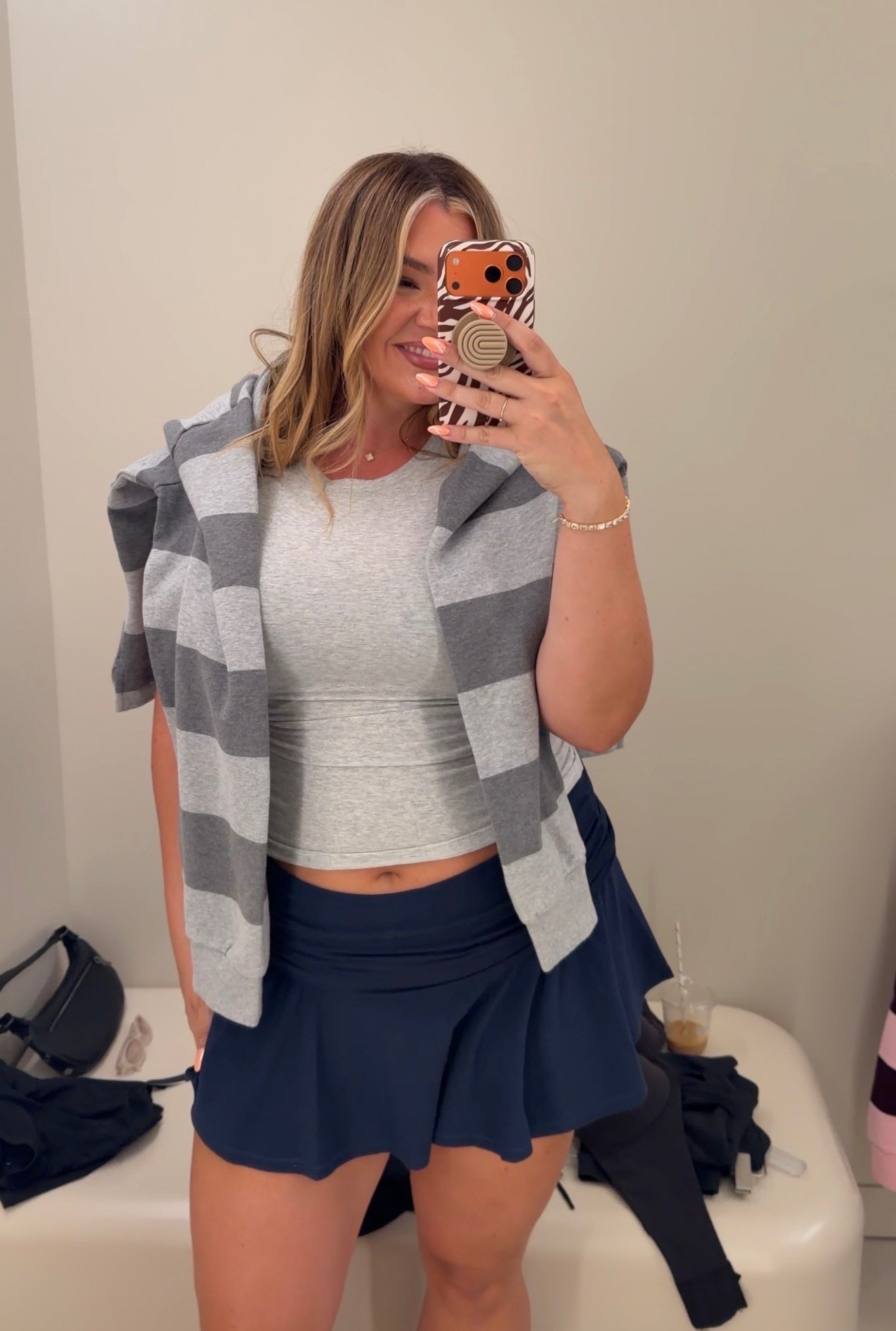 cute and comfy outfit from skims!! Wearing a large in the top & xl in the skort

#LTKootd #LTKMidsize #LTKTall