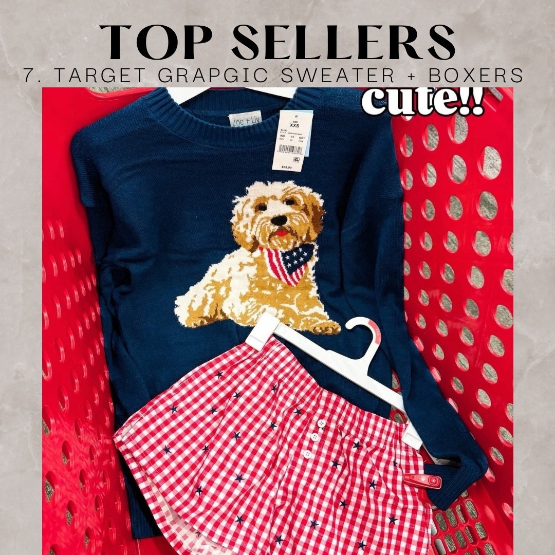 Weekly best seller 
Target graphic sweater and boxer shorts @Target

#LTKgrwm #LTKootd #LTKmomlife