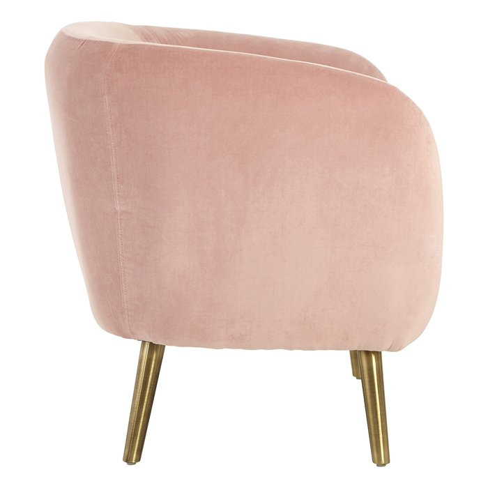 Velvet Accent Armchair in Blush | La Redoute (UK)