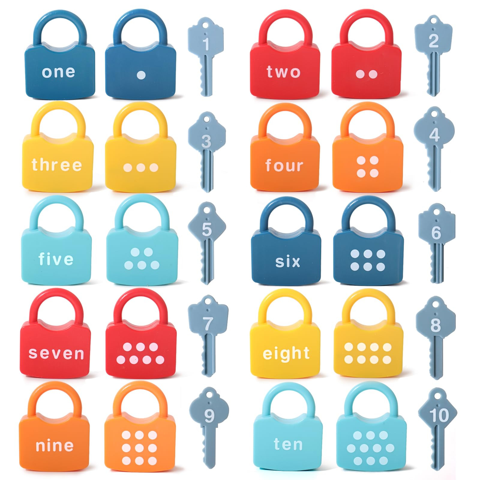 Kids Learning Locks with Keys Numbers Matching & Counting Montessori Educational Toys for Ages 3 ... | Amazon (US)