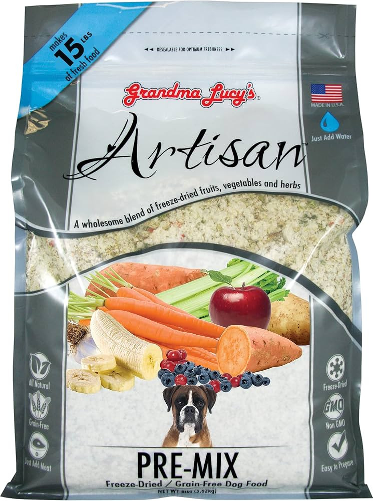 Grandma Lucy's Artisan Pre-Mix Dog Food, Grain Free and Freeze-Dried - 3Lb Bag | Amazon (US)
