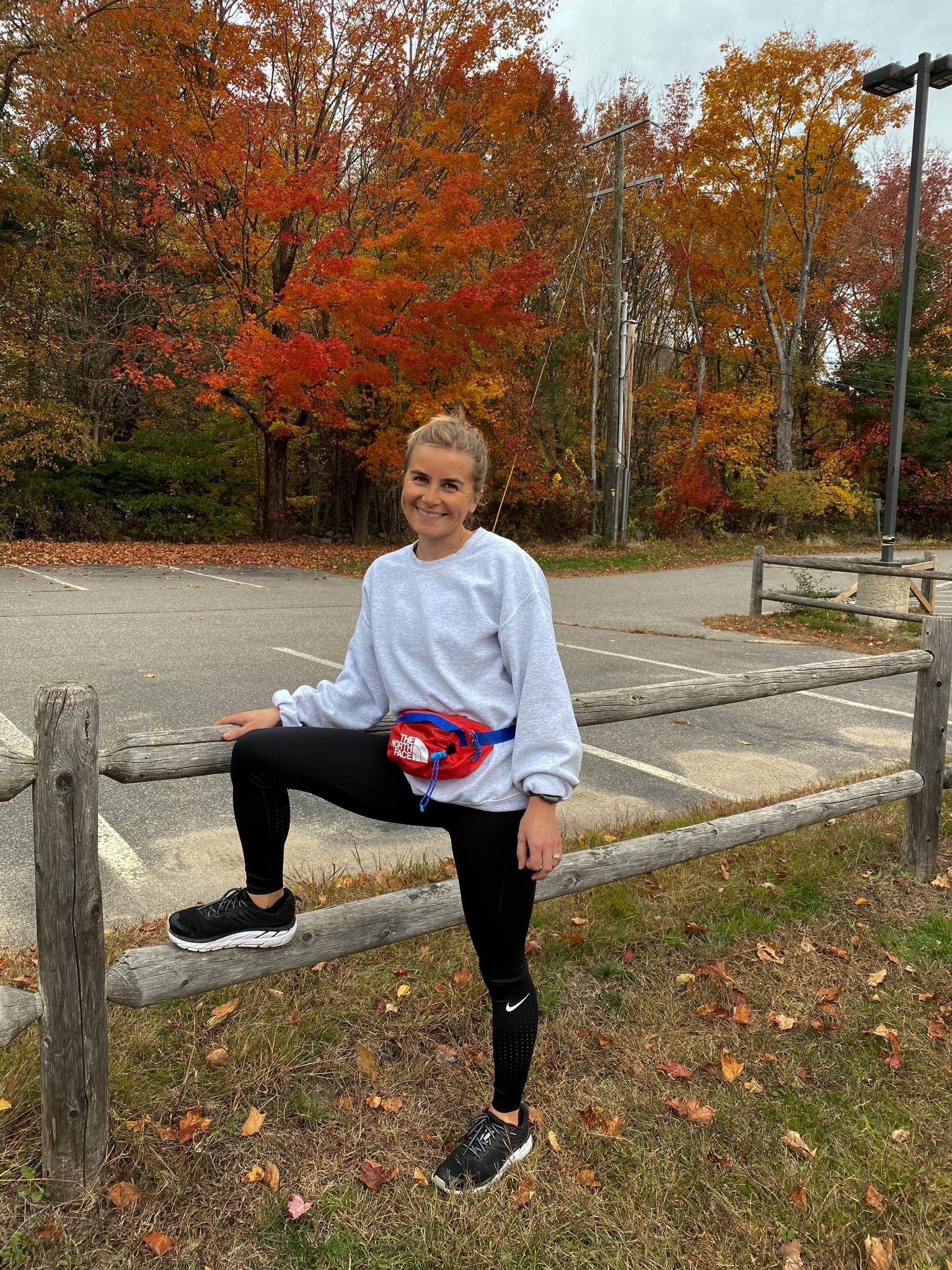 Crew - M (sized up)
Tights - S (sized up)
Trainers - 7