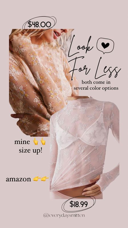 lace top! Size up! 

#LTKstyletip #LTKfindsunder50 #LTKSeasonal