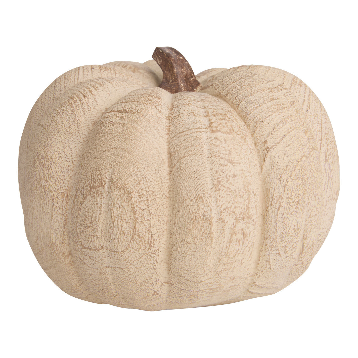 Small Faux Wood Pumpkin Decor | World Market
