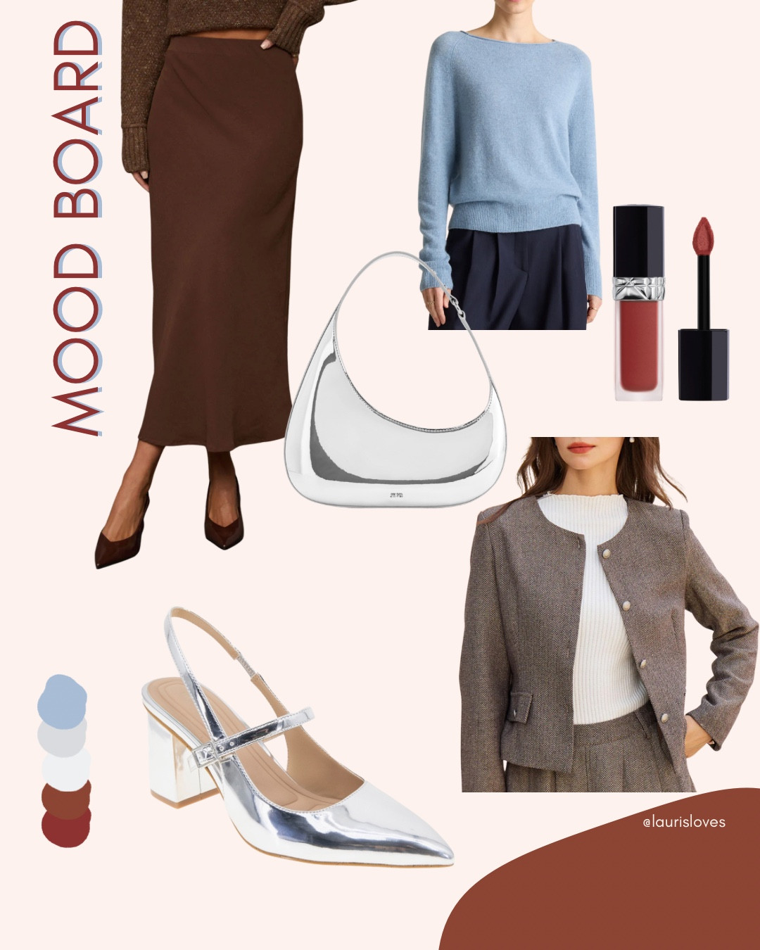 Brown and silver? This is my new favorite combination, never tried it before but there is something very sophisticated about it that i absolutely love. Find all these pieces now on sale and follow me for more oufit inspo 

#LTKootd #LTKMidsize #LTKgrwm