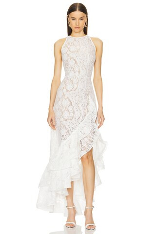 Bronx and Banco Sicilia Ruffle Dress in White from Revolve.com | Revolve Clothing (Global)