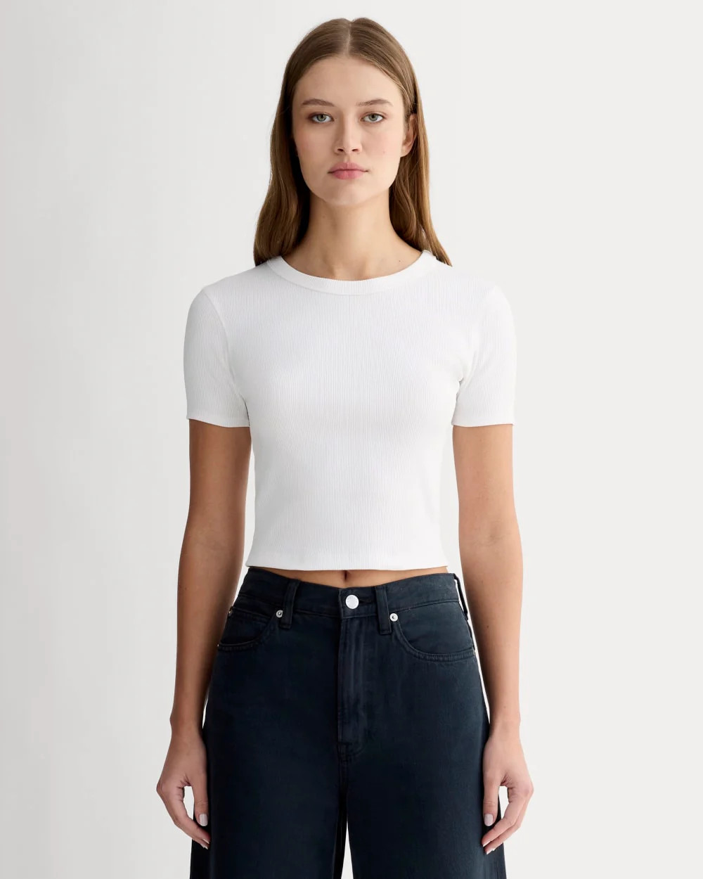 The ’90s Rib Tee | White | Everlane