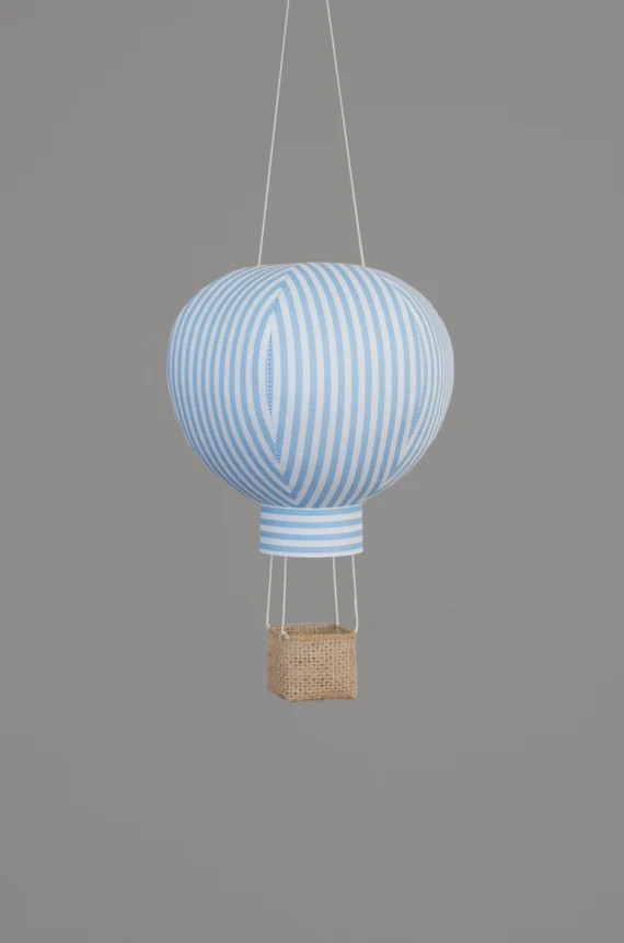 Hot Air Balloon Decoration in Dress Stripe Light Blue  | Etsy | Etsy (US)