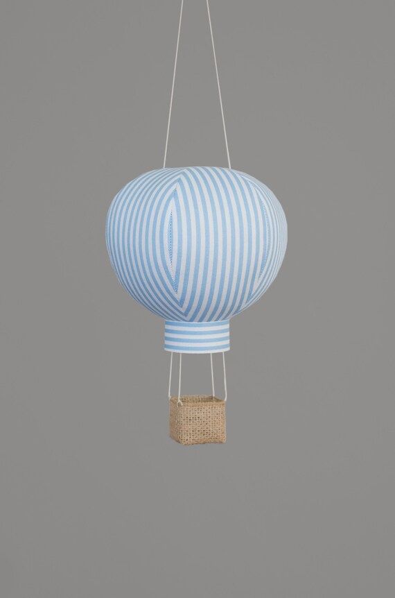 Hot Air Balloon Decoration in Dress Stripe Light Blue  | Etsy | Etsy (US)